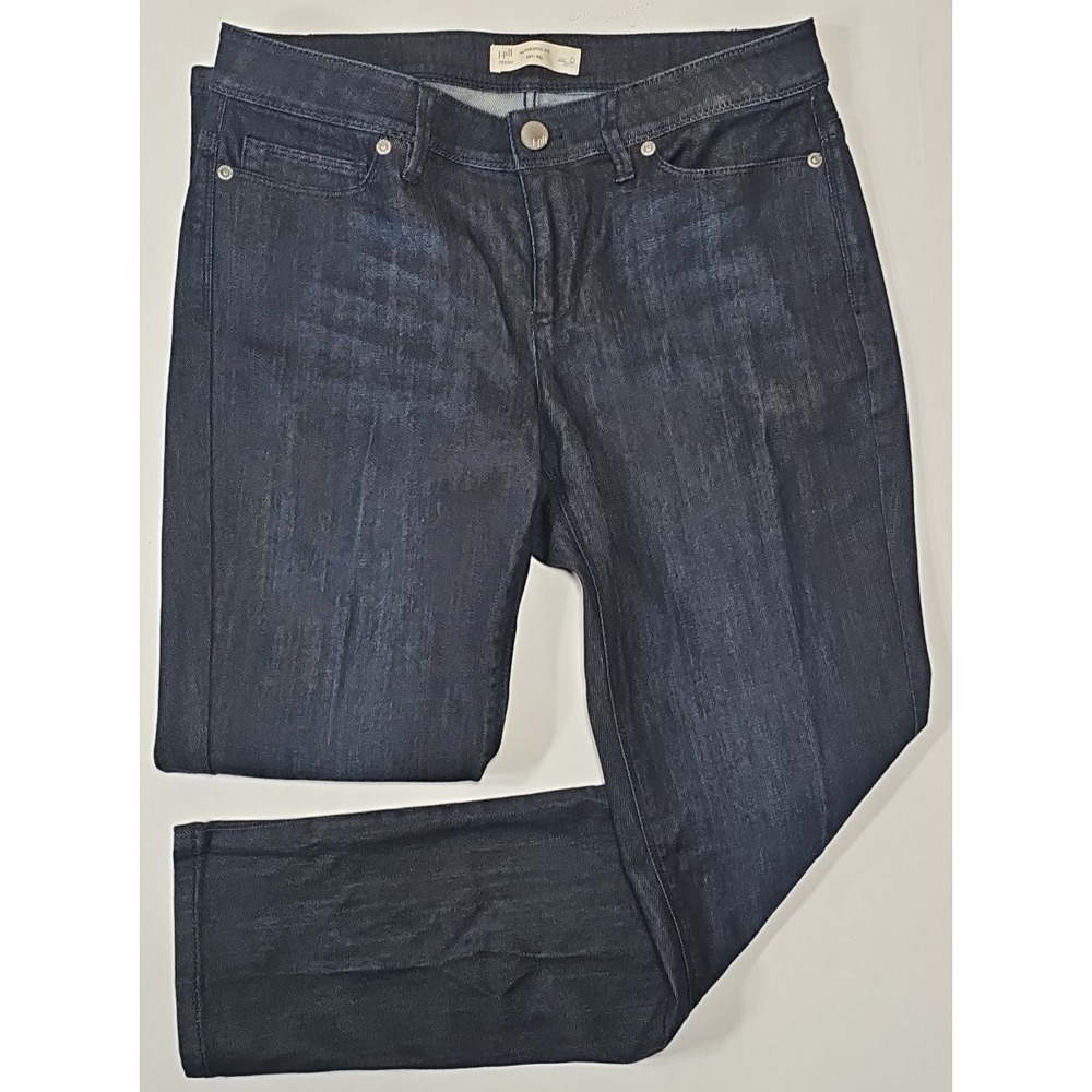 J‎ Jill Jeans Women's 6P Authentic Fit Slim Leg Dark Wash Stretch Denim
